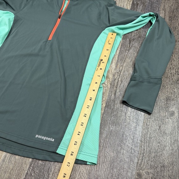 Patagonia Womens Gray All Weather 1/2 Zip Pullover Base Layer Small Running Top - Picture 14 of 16